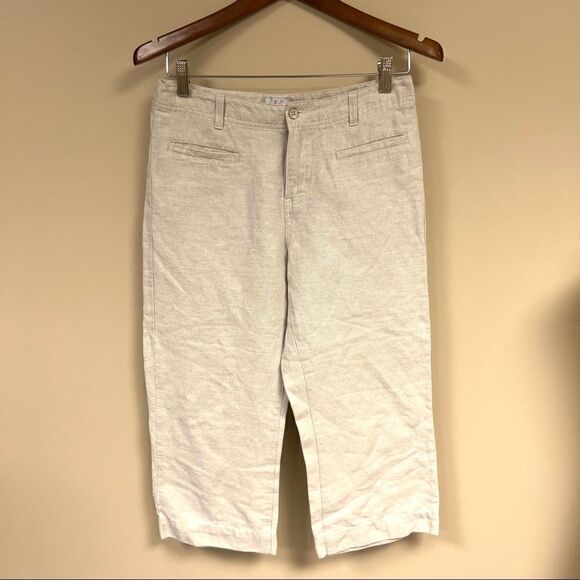 👠Calvin Klein linen/cotton cropped pants. Size 4 - Picture 1 of 5